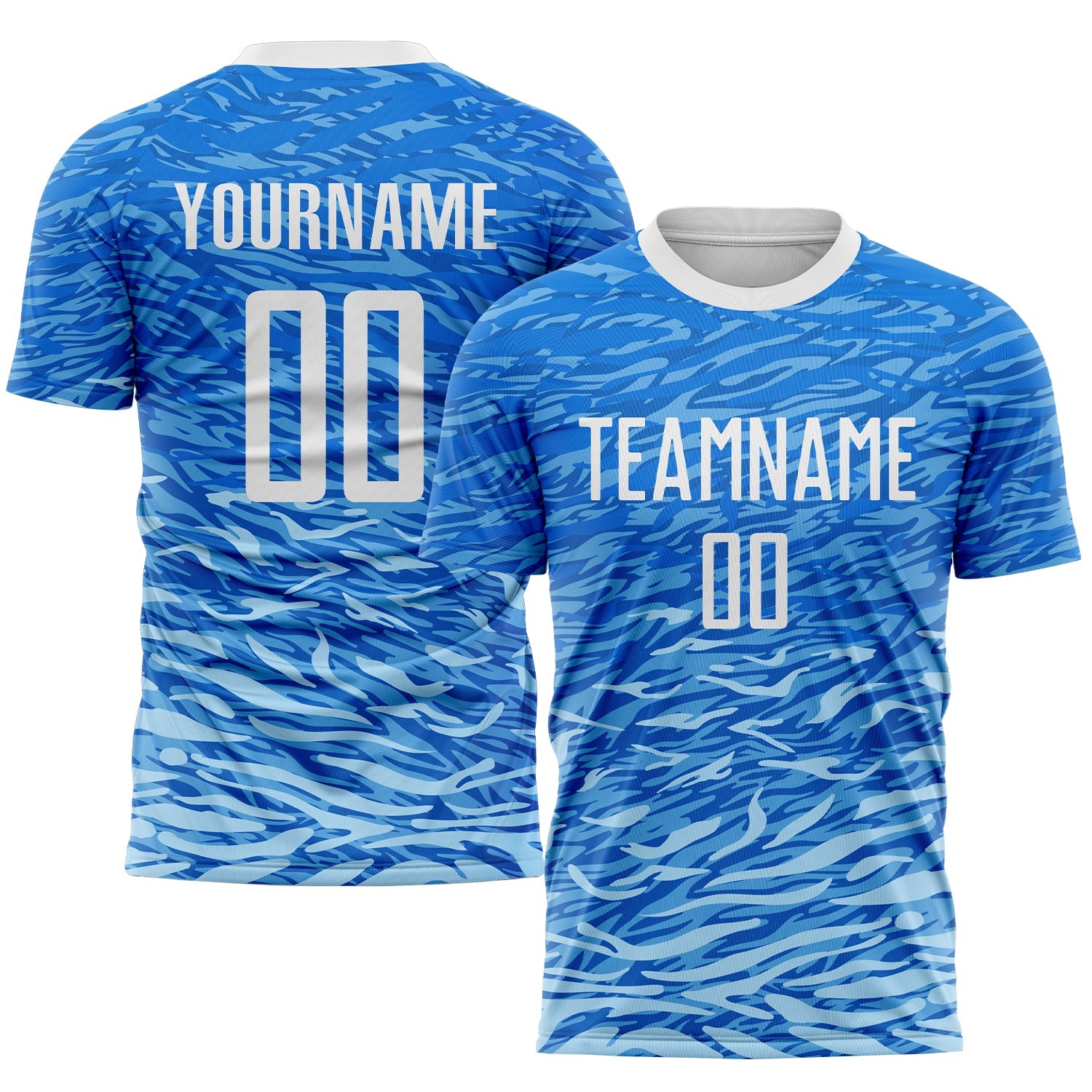 Custom Royal White Sublimation Soccer Uniform Jersey - Sky-Custom