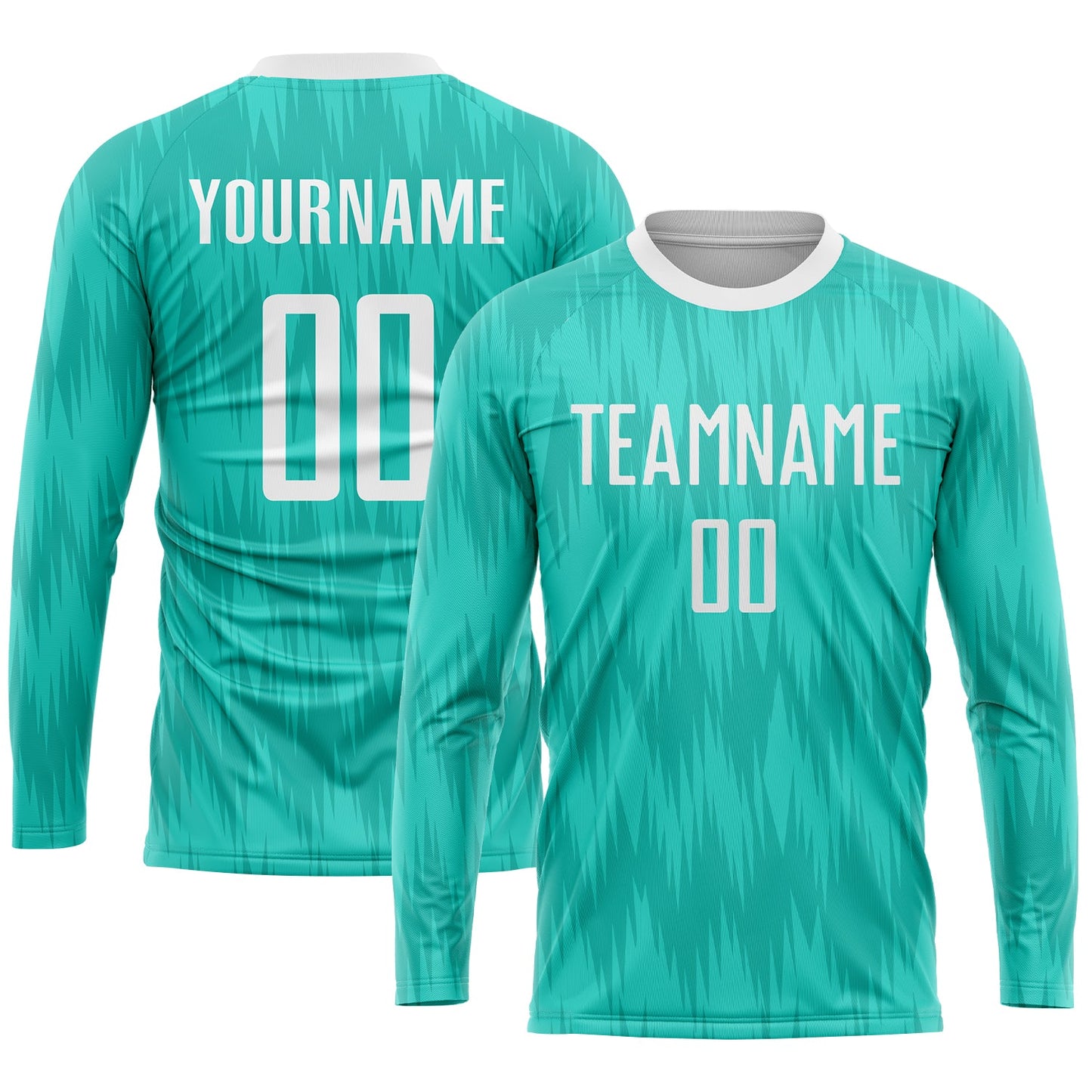 Custom Aqua White Sublimation Soccer Uniform Jersey - Sky-Custom