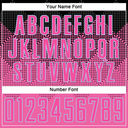 Custom Pink Black-LIght Blue Gradient Square Shape Sublimation Soccer Uniform Jersey - Sky-Custom