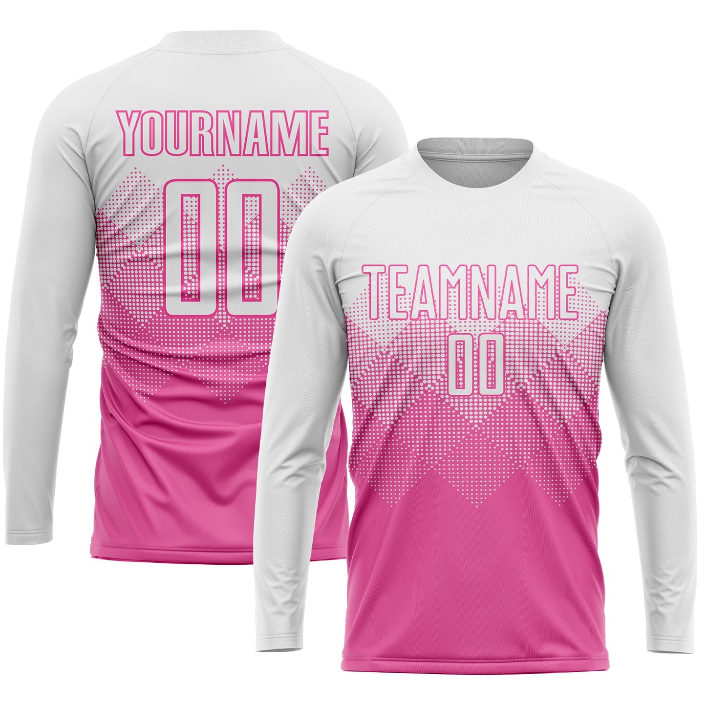 Custom Pink White Sublimation Soccer Uniform Jersey - Sky-Custom