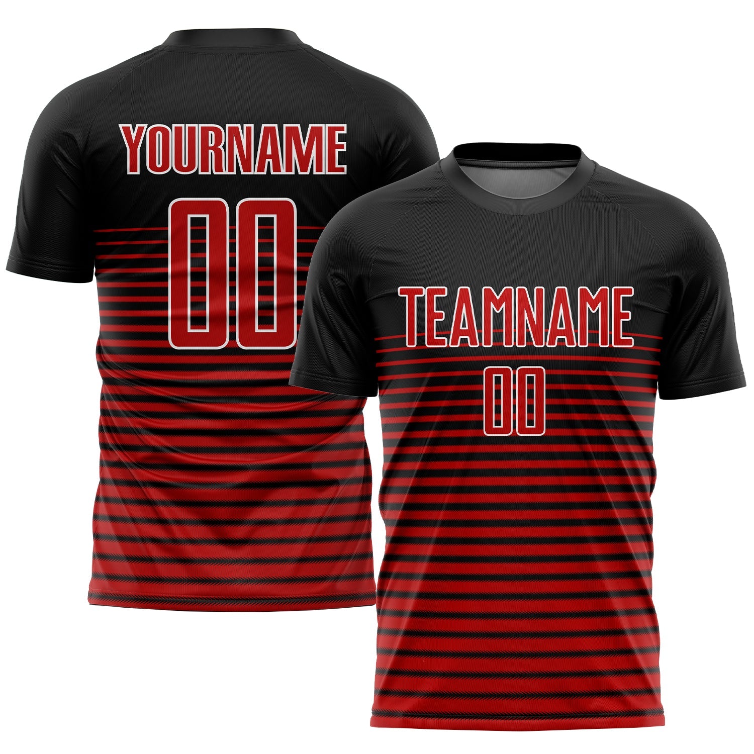 Custom Black Red-White Sublimation Soccer Uniform Jersey - Sky-Custom
