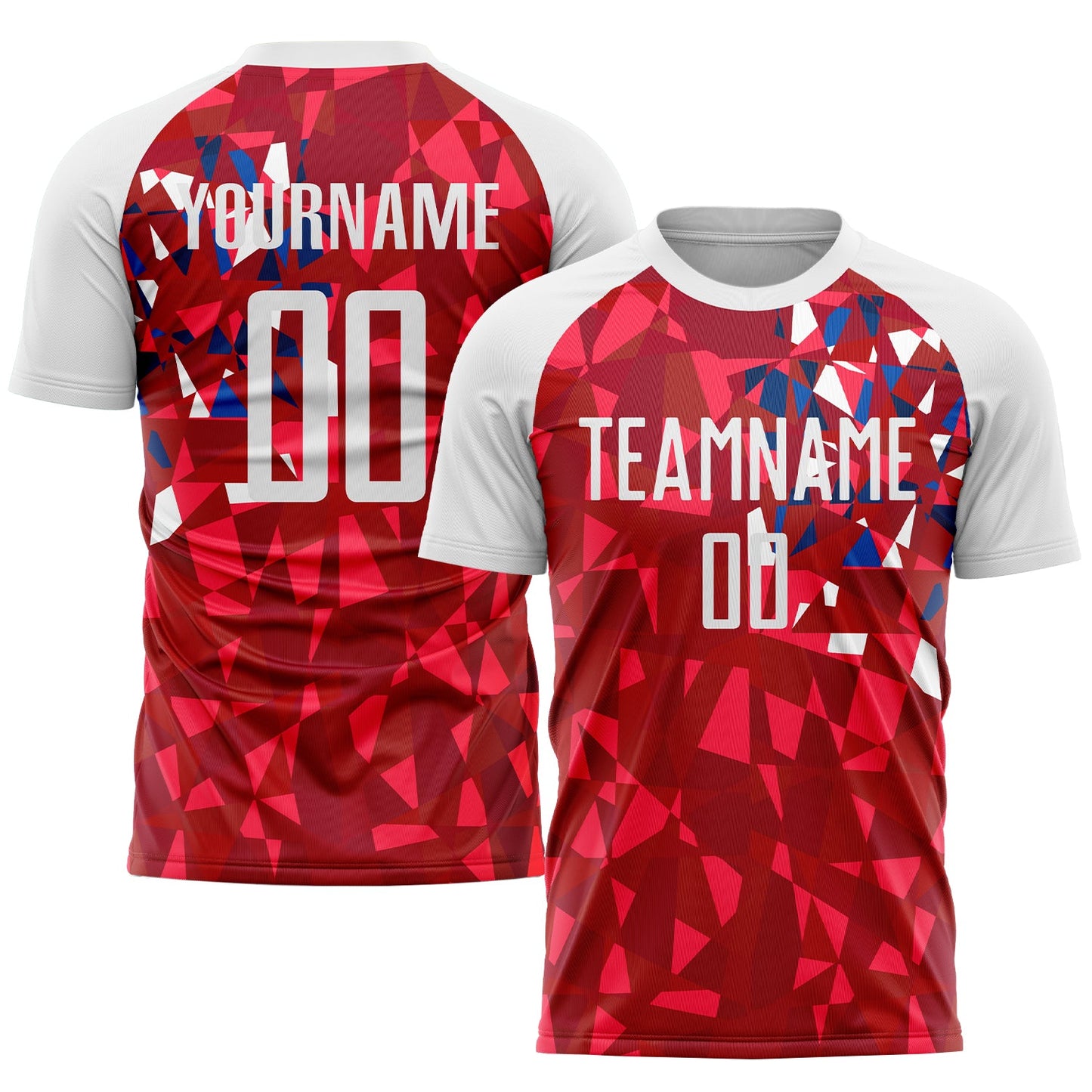 Custom Red White Sublimation Soccer Uniform Jersey - Sky-Custom