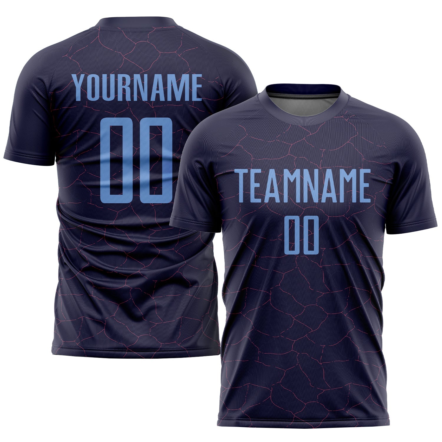 Custom Purple Light Blue Sublimation Soccer Uniform Jersey - Sky-Custom