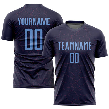 Custom Purple Light Blue Sublimation Soccer Uniform Jersey - Sky-Custom