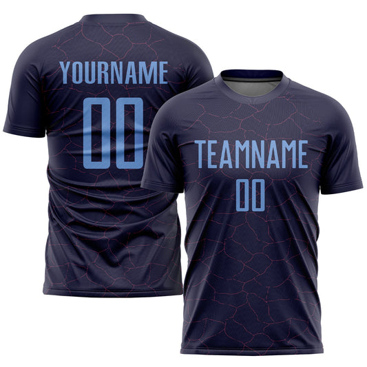 Custom Purple Light Blue Sublimation Soccer Uniform Jersey - Sky-Custom