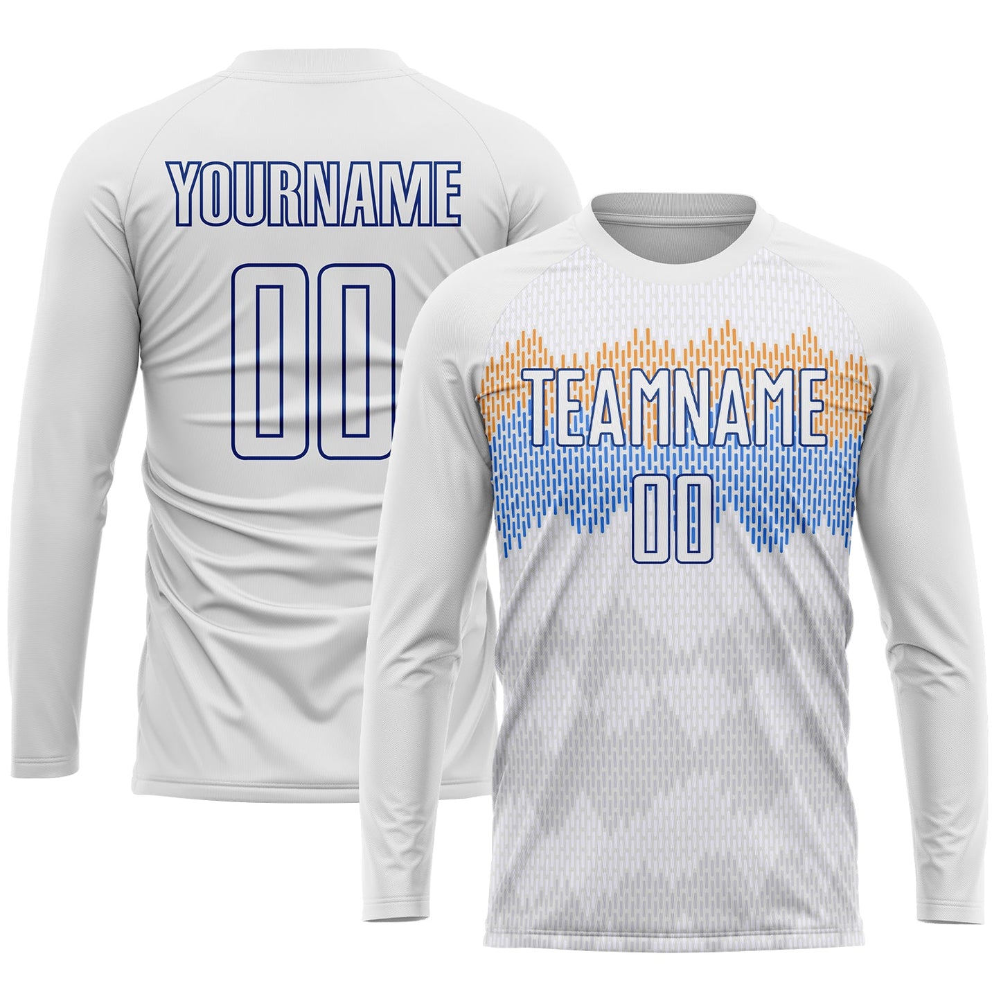 Custom White Royal Sublimation Soccer Uniform Jersey - Sky-Custom