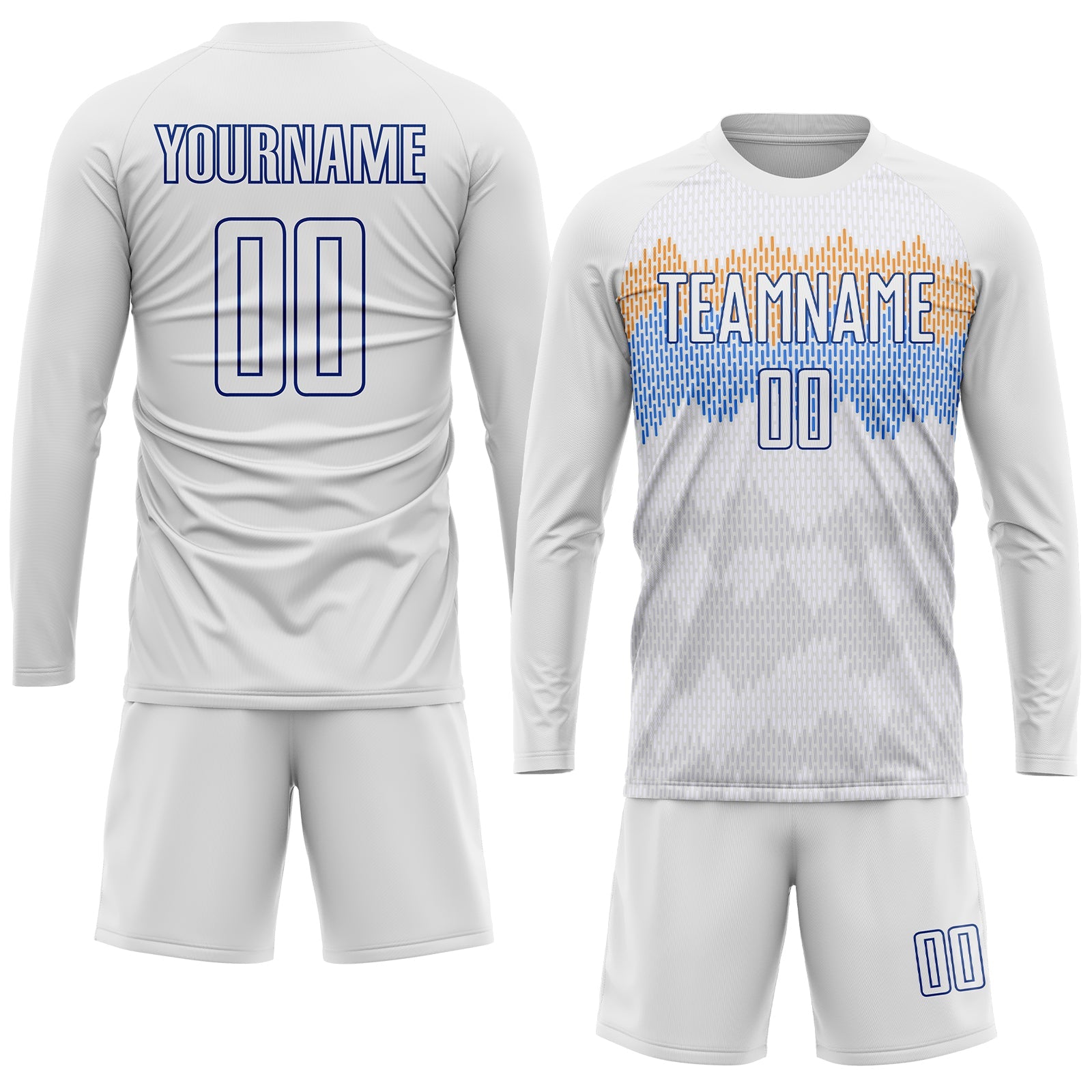 Custom White Royal Sublimation Soccer Uniform Jersey - Sky-Custom