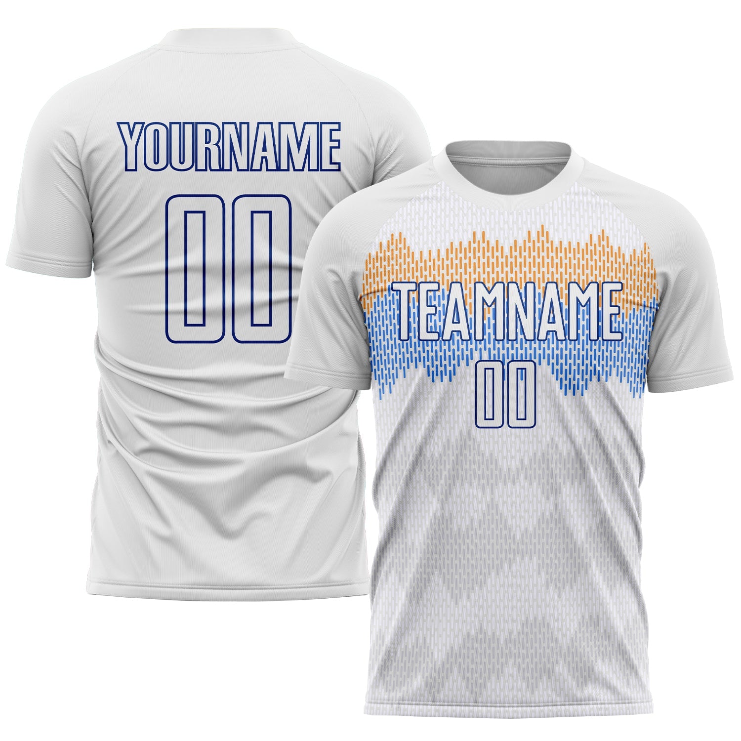 Custom White Royal Sublimation Soccer Uniform Jersey - Sky-Custom