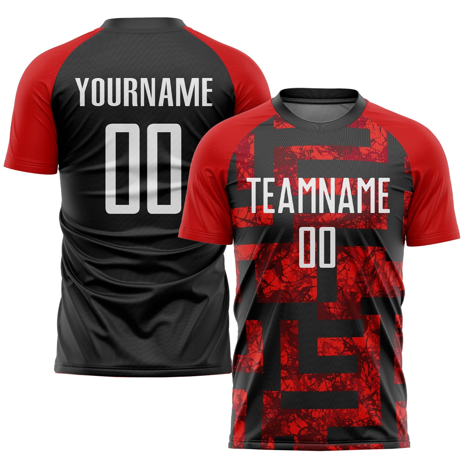 Custom Red White-Black Sublimation Soccer Uniform Jersey - Sky-Custom