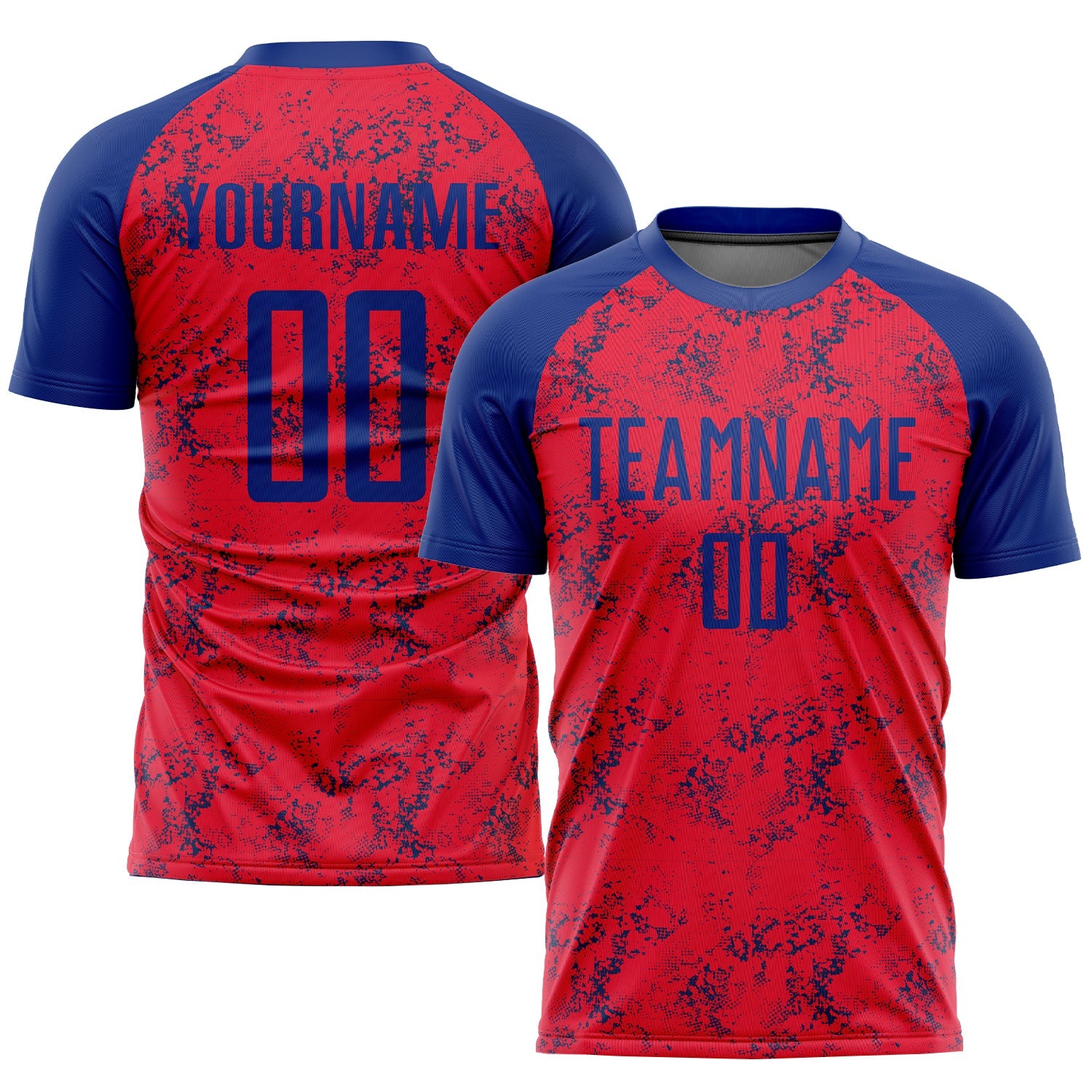 Custom Red Royal Sublimation Soccer Uniform Jersey - Sky-Custom