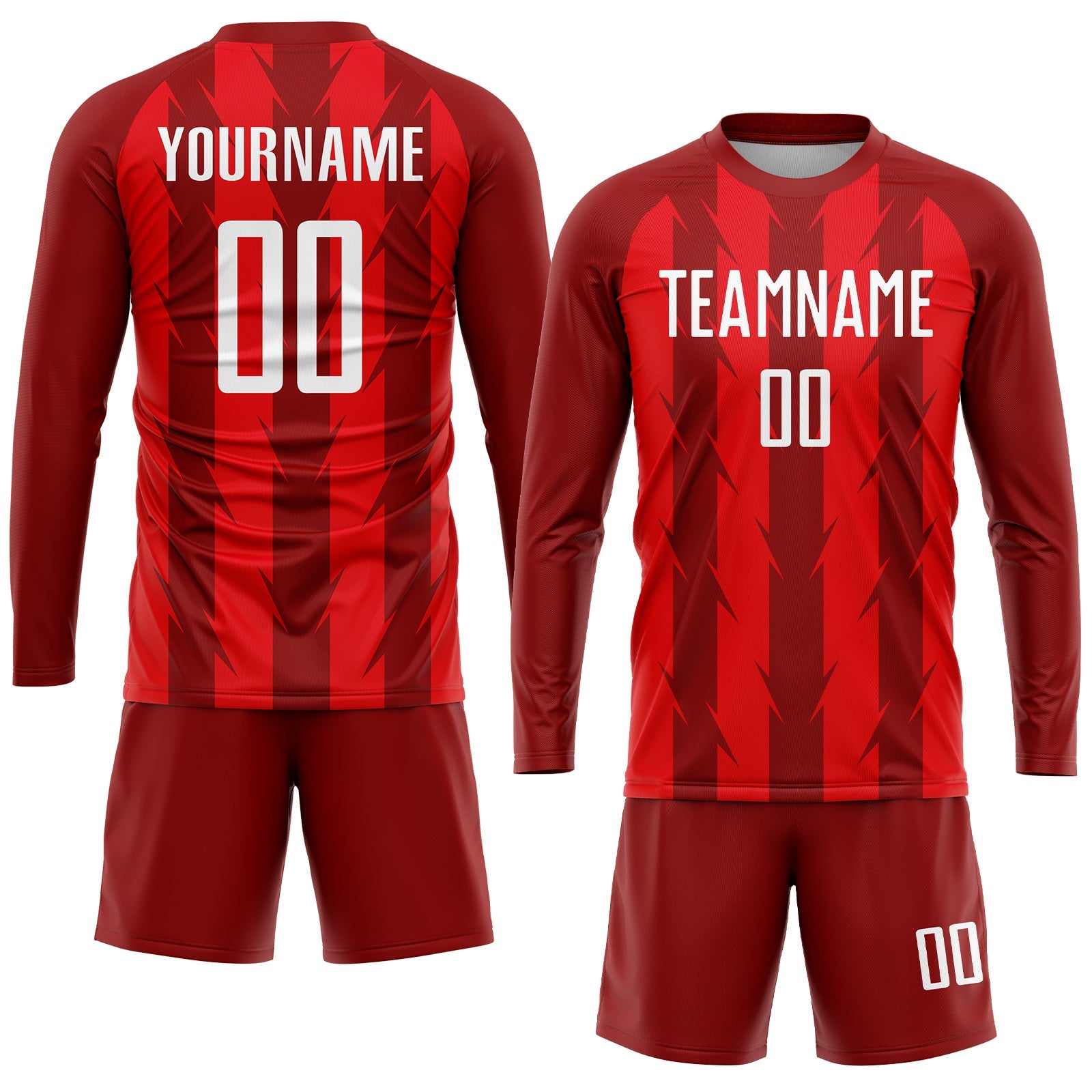 Custom Red White Sublimation Soccer Uniform Jersey - Sky-Custom