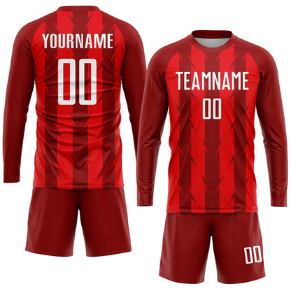 Custom Red White Sublimation Soccer Uniform Jersey - Sky-Custom