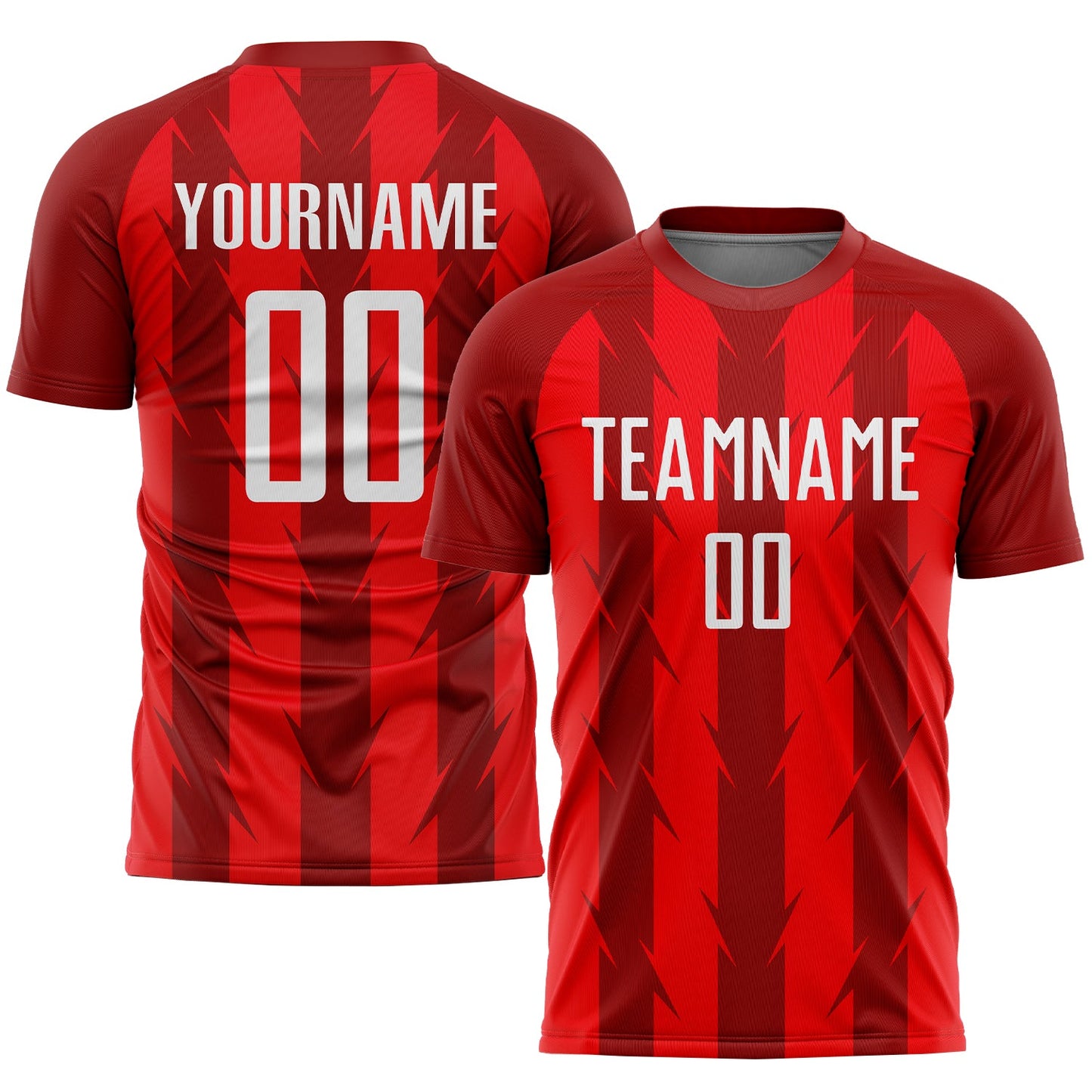 Custom Red White Sublimation Soccer Uniform Jersey - Sky-Custom