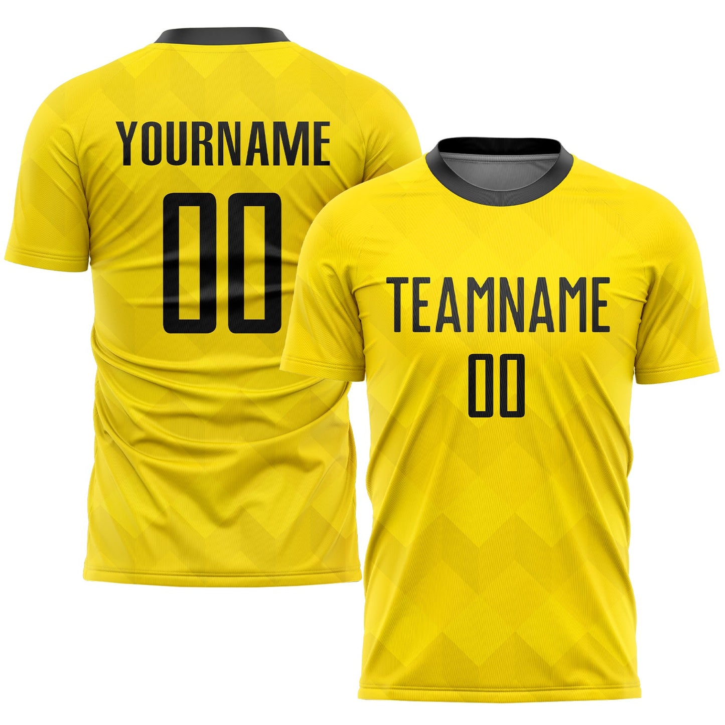 Custom Gold Black Sublimation Soccer Uniform Jersey - Sky-Custom