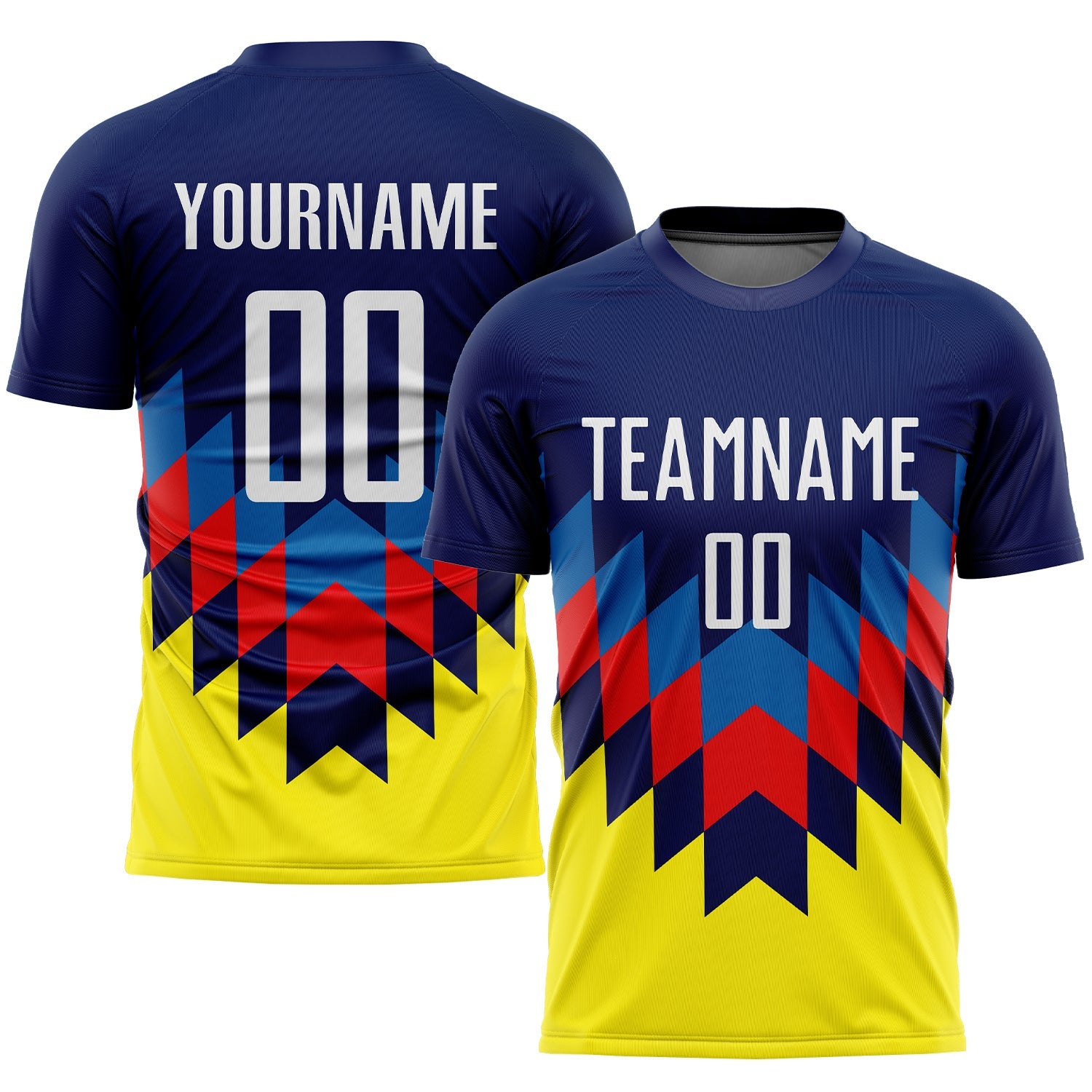 Custom Figure White-Gold Sublimation Soccer Uniform Jersey - Sky-Custom