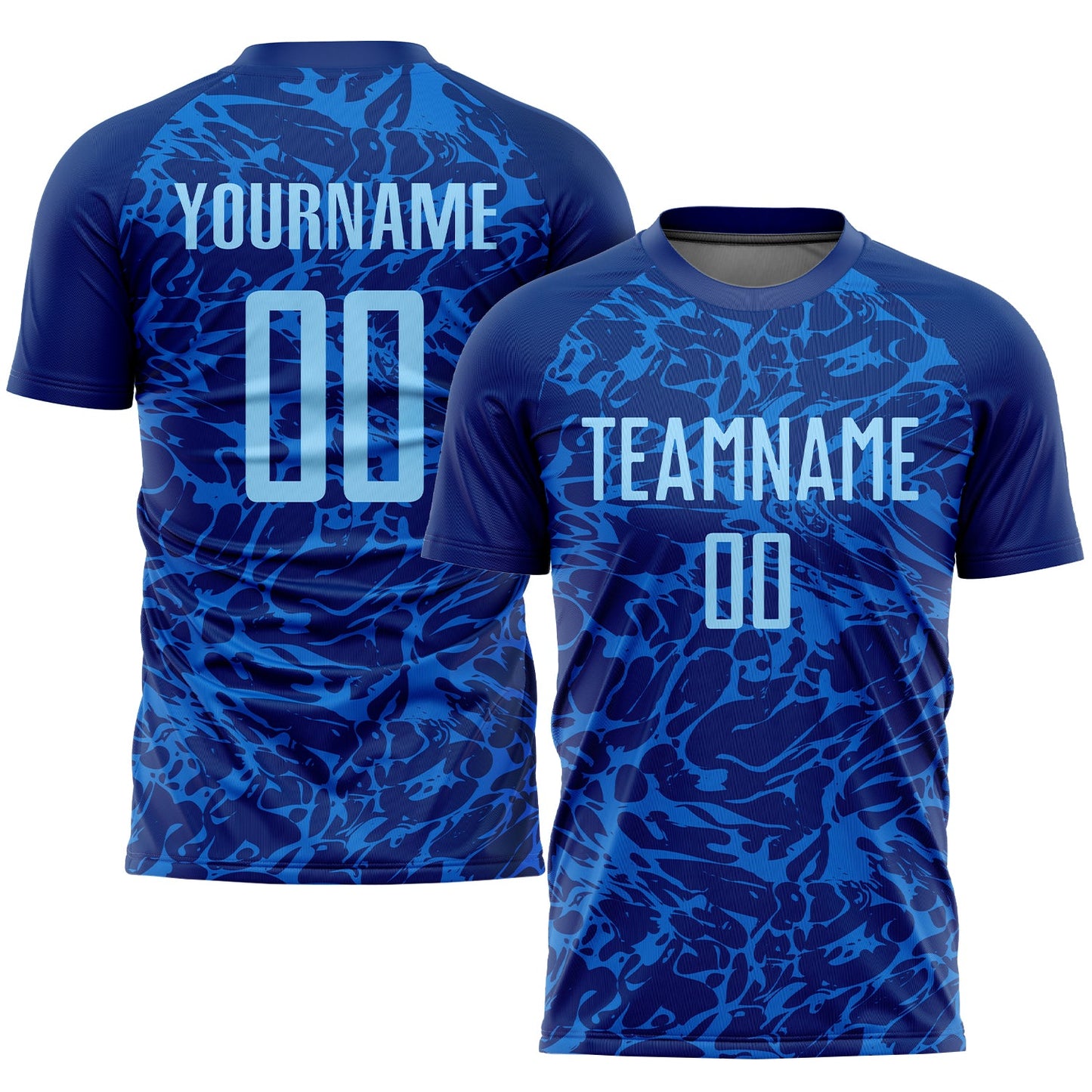 Custom Royal Light Blue Sublimation Soccer Uniform Jersey - Sky-Custom