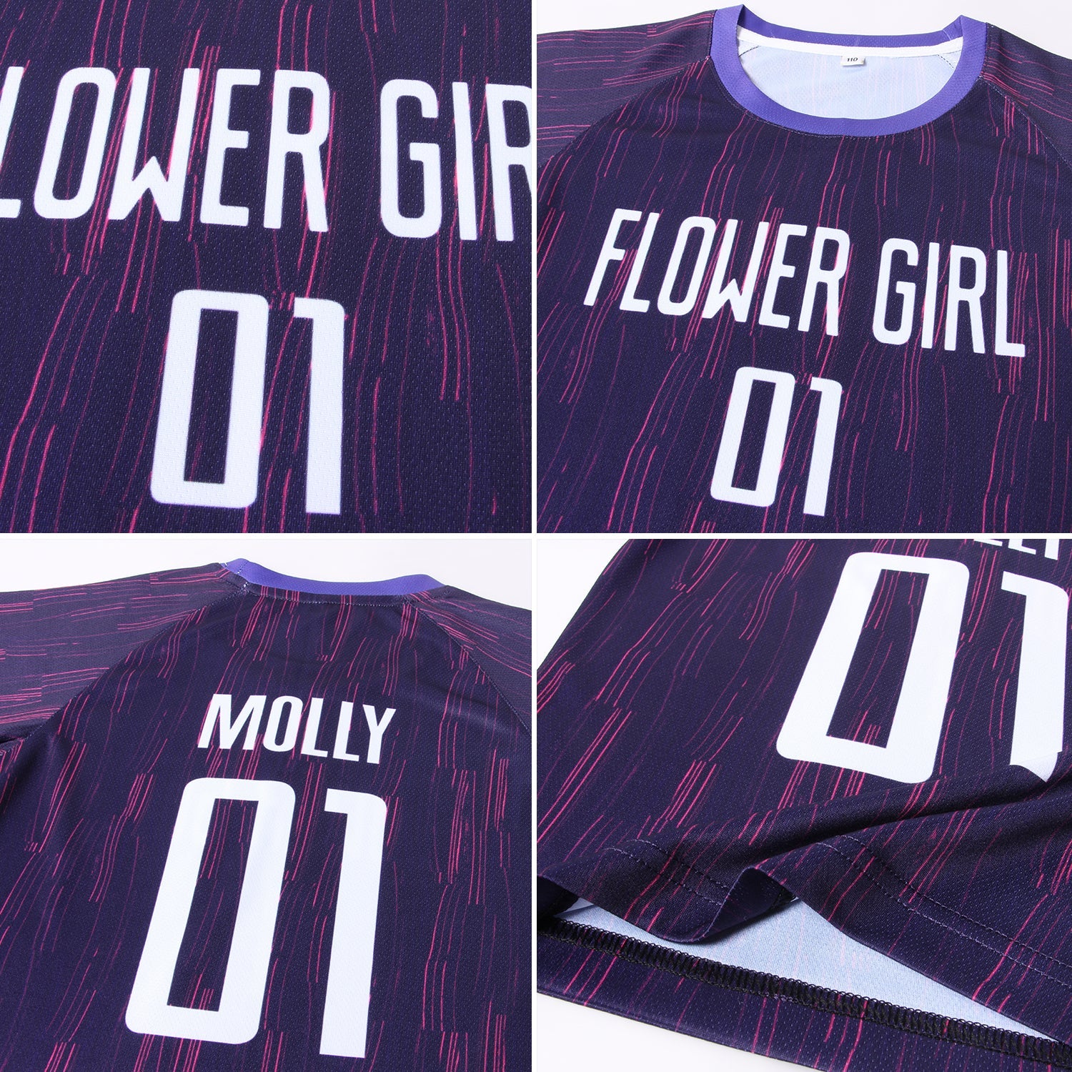 Custom Purple White Sublimation Soccer Uniform Jersey - Sky-Custom