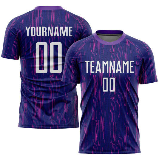 Custom Purple White Sublimation Soccer Uniform Jersey - Sky-Custom