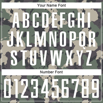 Custom Camo White-Black Sublimation Salute To Service Soccer Uniform Jersey - Sky-Custom