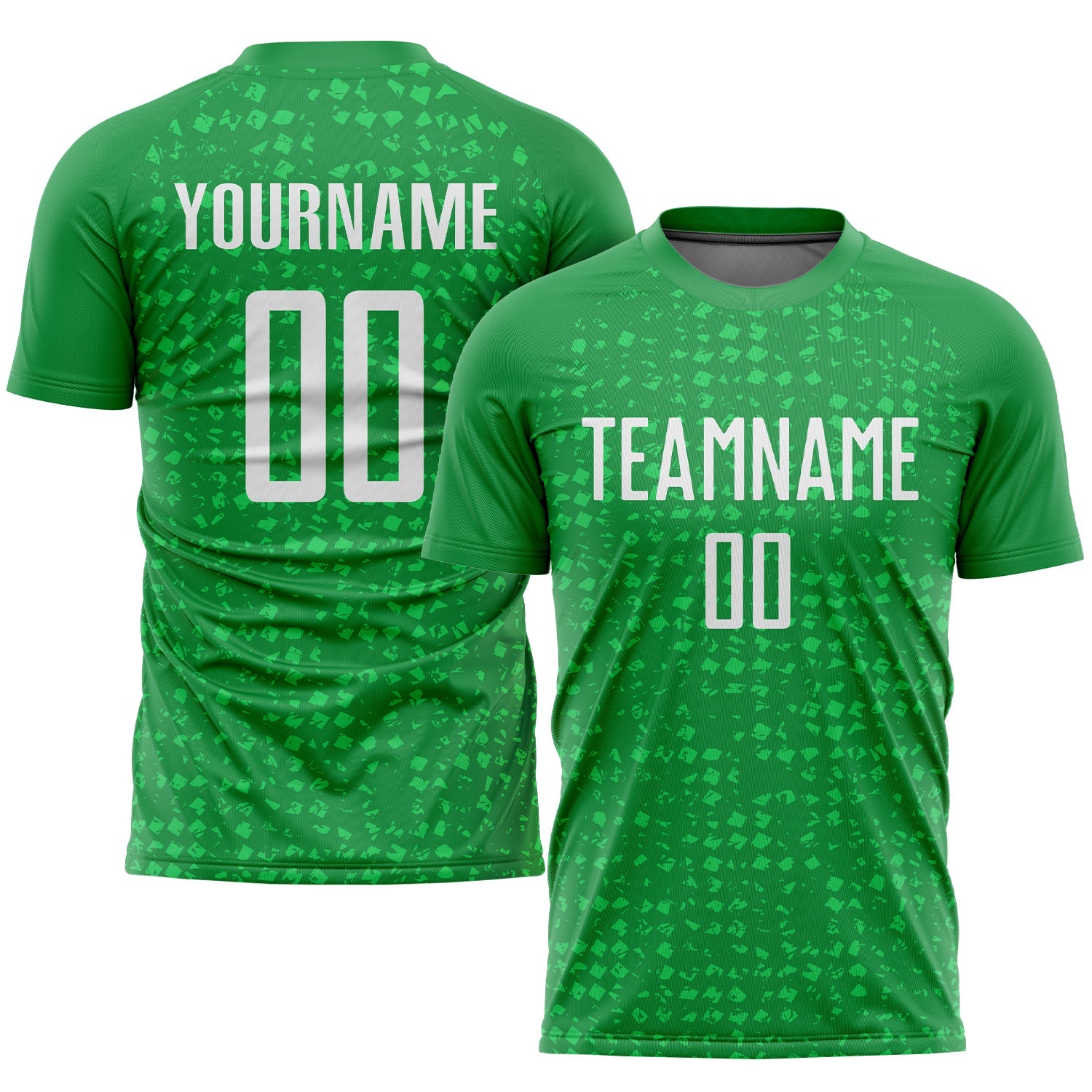 Custom Kelly Green White Sublimation Soccer Uniform Jersey - Sky-Custom