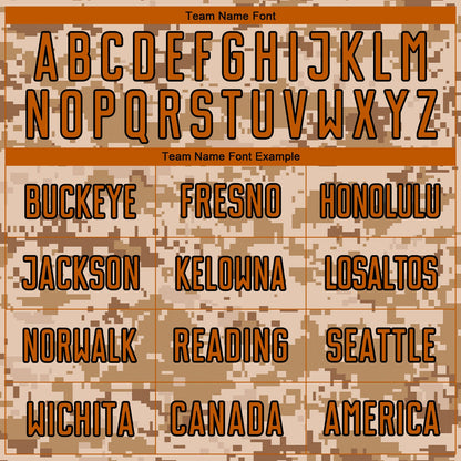 Custom Camo Texas Orange-Brown Sublimation Salute To Service Soccer Uniform Jersey - Sky-Custom