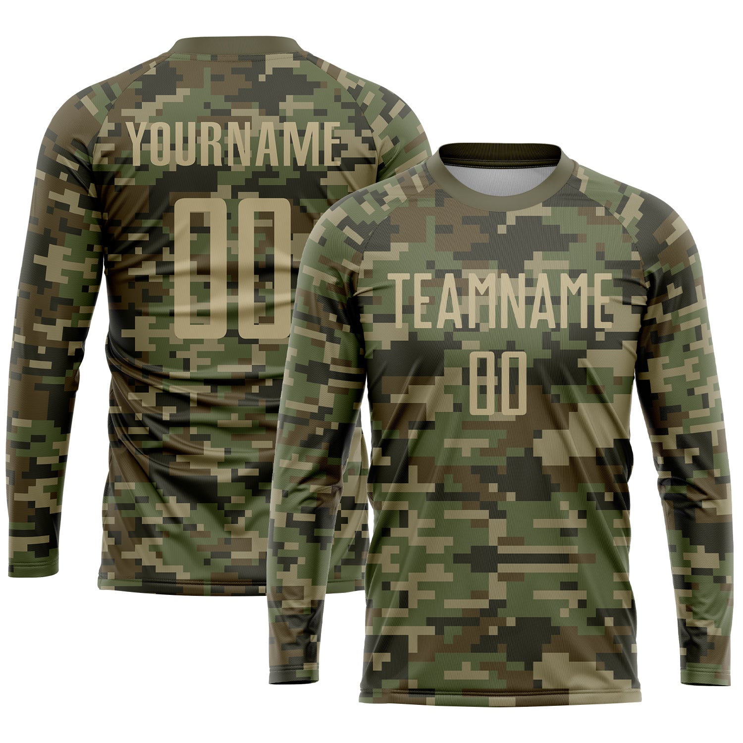 Custom Camo Vegas Gold-Olive Sublimation Salute To Service Soccer Uniform Jersey - Sky-Custom