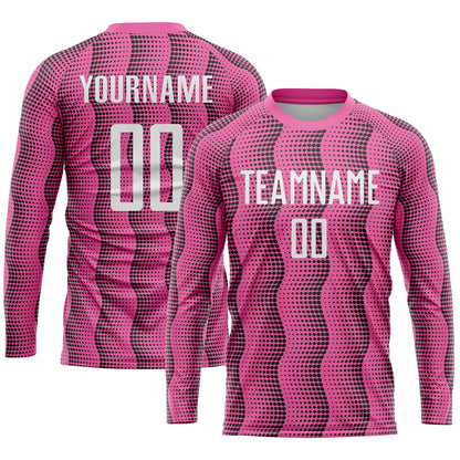 Custom Pink White Sublimation Soccer Uniform Jersey - Sky-Custom