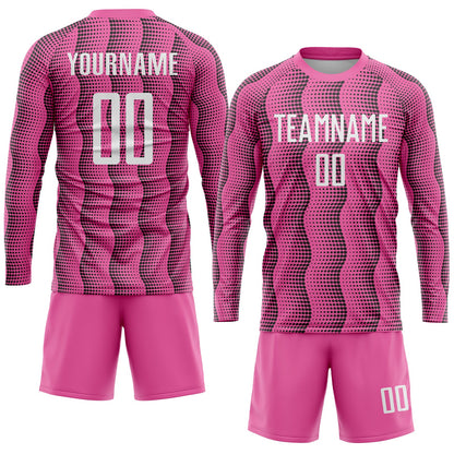 Custom Pink White Sublimation Soccer Uniform Jersey - Sky-Custom