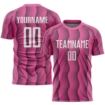 Custom Pink White Sublimation Soccer Uniform Jersey - Sky-Custom