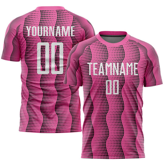 Custom Pink White Sublimation Soccer Uniform Jersey - Sky-Custom