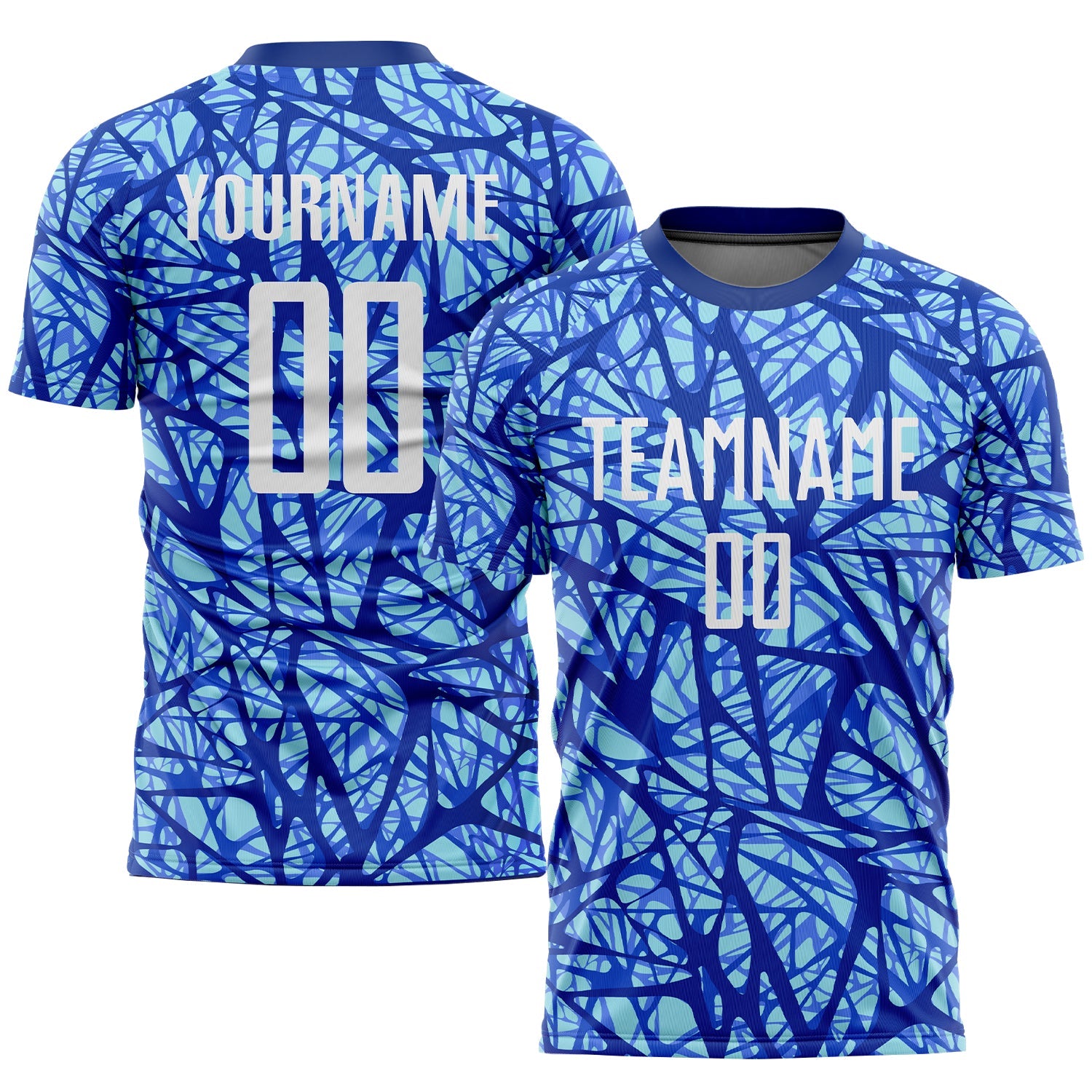 Custom Royal White-Light Blue Sublimation Soccer Uniform Jersey - Sky-Custom