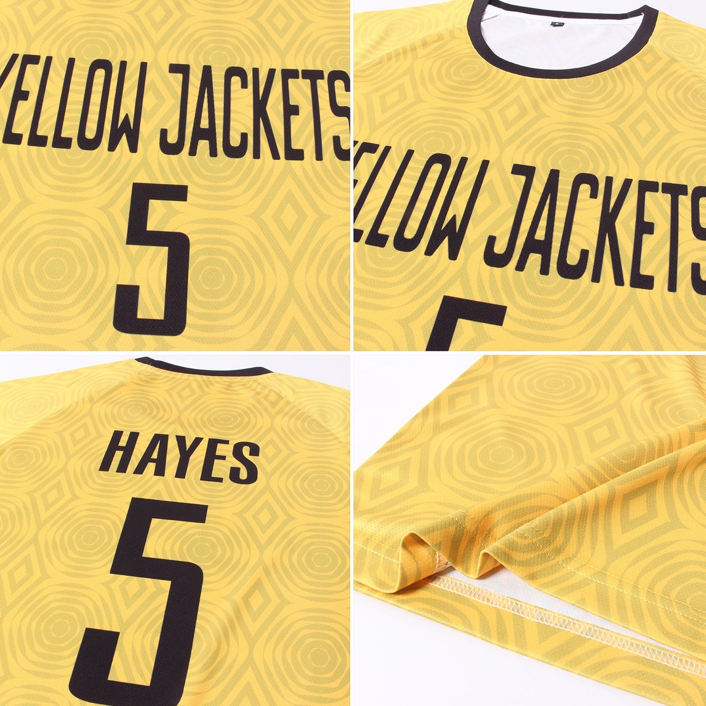 Custom Gold Black Sublimation Soccer Uniform Jersey - Sky-Custom