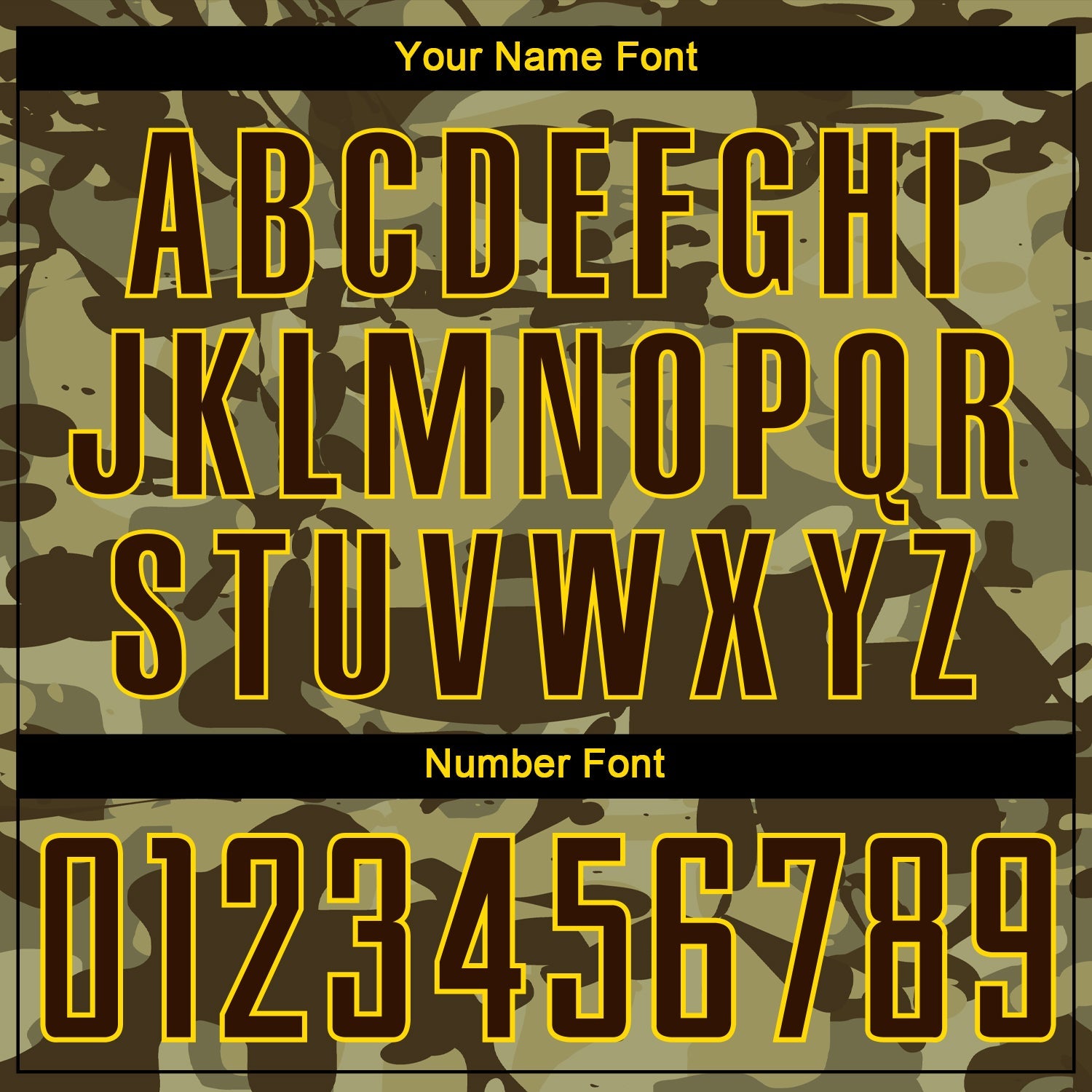 Custom Camo Brown-Gold Sublimation Salute To Service Soccer Uniform Jersey - Sky-Custom