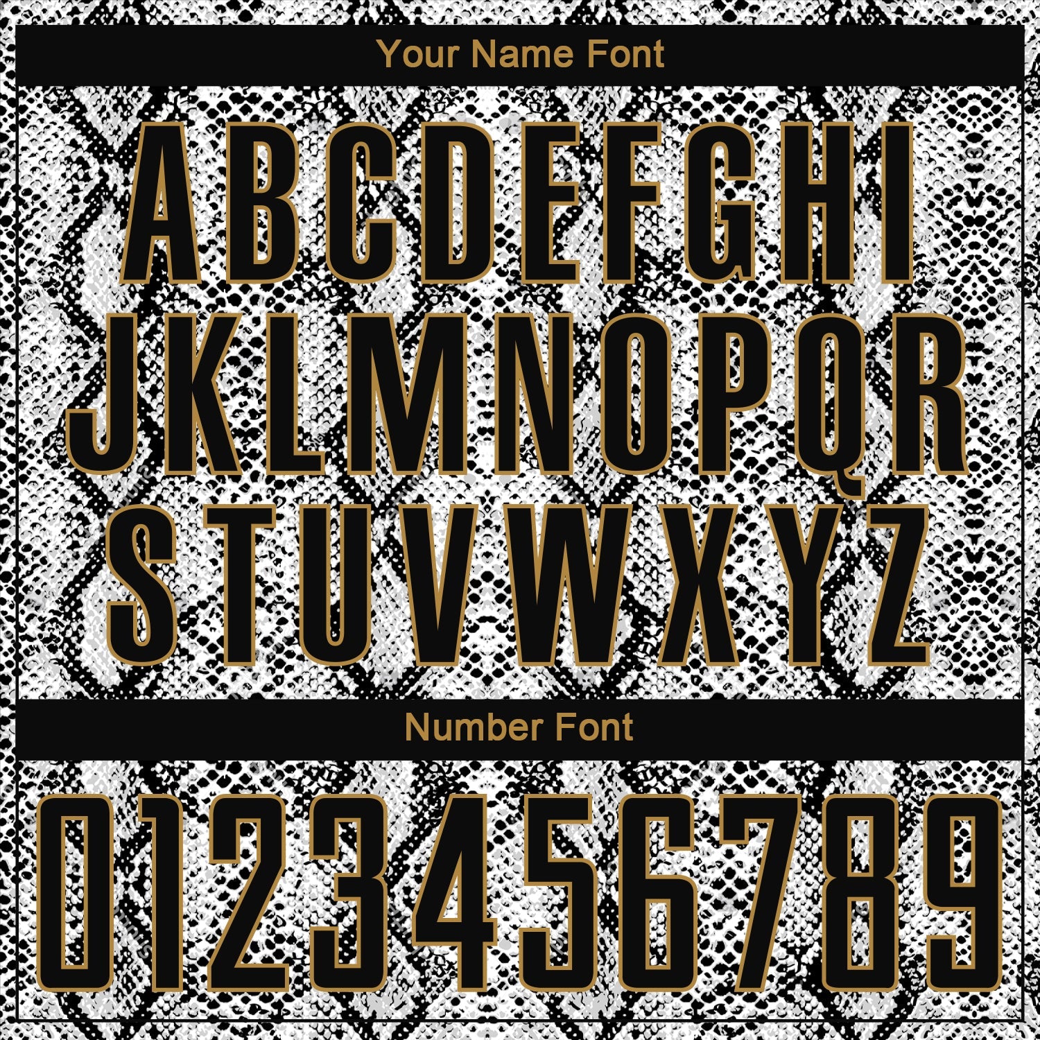 Custom Black Black-Old Gold Sublimation Snakeskin Soccer Uniform Jersey - Sky-Custom