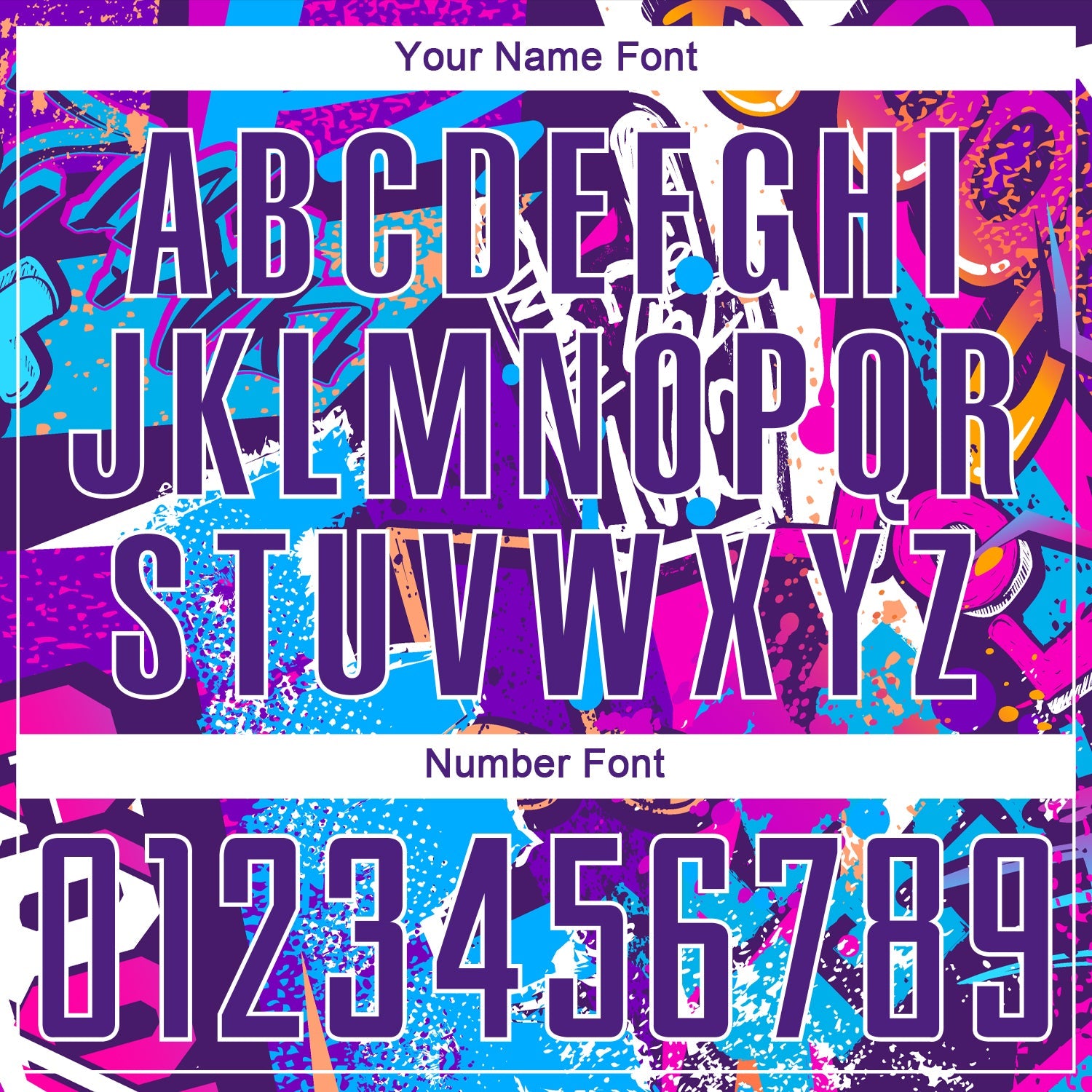 Custom Graffiti Pattern Purple-White Sublimation Soccer Uniform Jersey - Sky-Custom