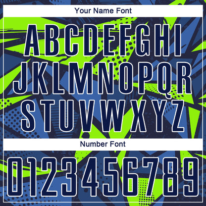 Custom Navy Navy-Neon Green Sublimation Soccer Uniform Jersey - Sky-Custom
