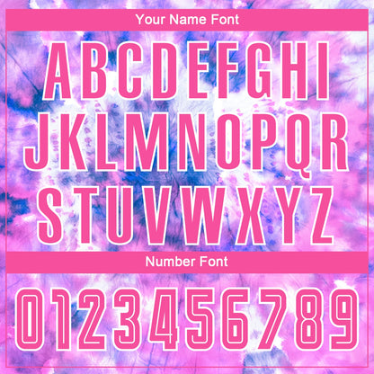 Custom Tie Dye Pink-White Sublimation Soccer Uniform Jersey - Sky-Custom