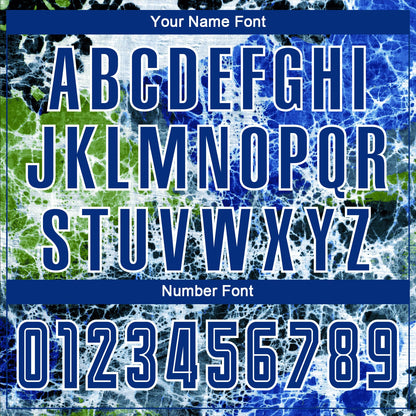Custom Tie Dye Royal-White Sublimation Soccer Uniform Jersey - Sky-Custom