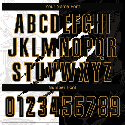 Custom Graffiti Pattern Black-Old Gold Scratch Sublimation Soccer Uniform Jersey - Sky-Custom