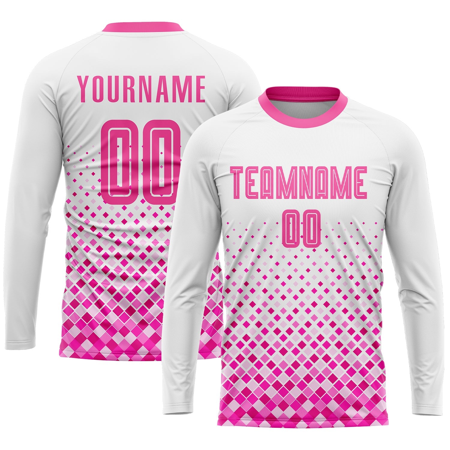 Custom White Pink Sublimation Soccer Uniform Jersey - Sky-Custom