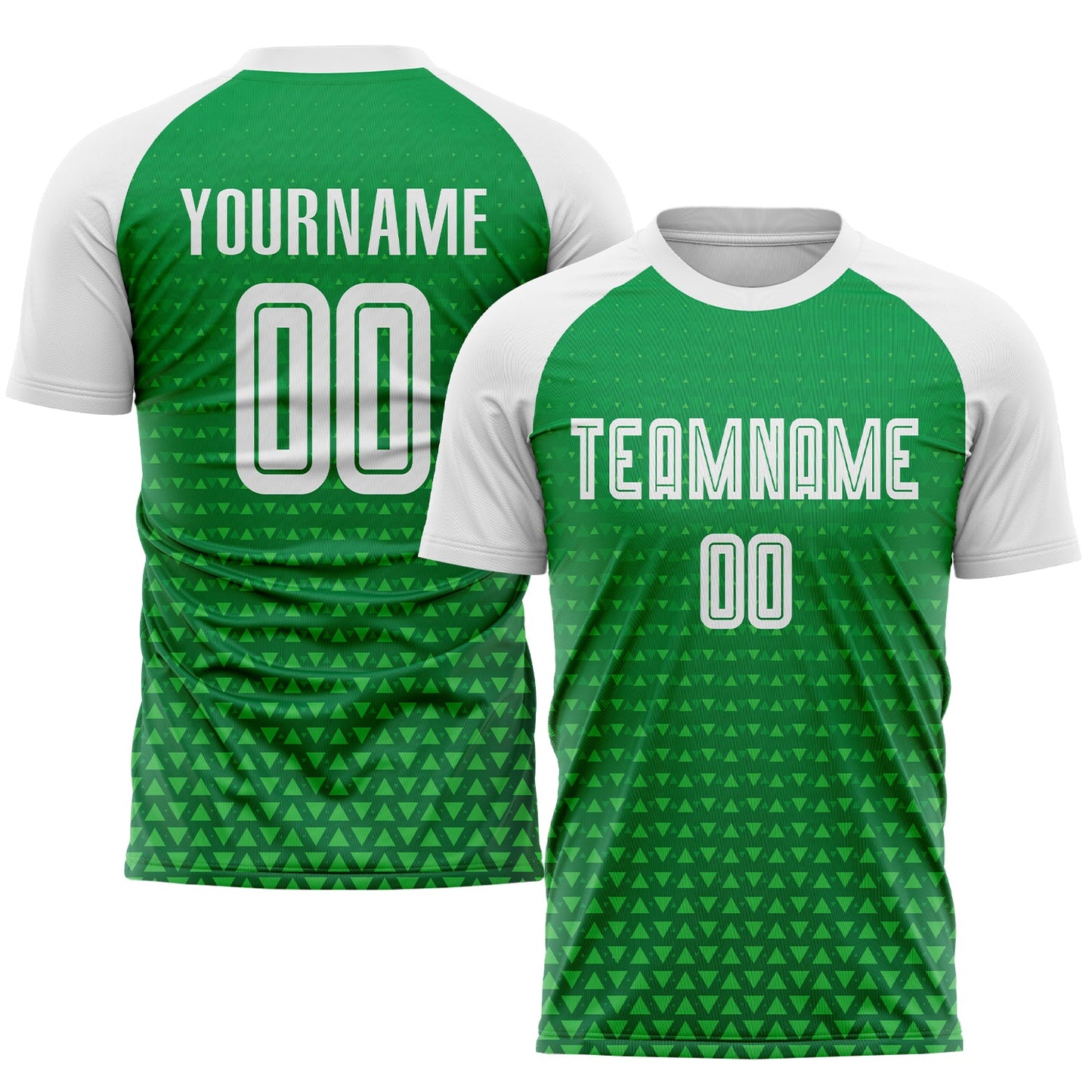 Custom Kelly Green White Sublimation Soccer Uniform Jersey - Sky-Custom