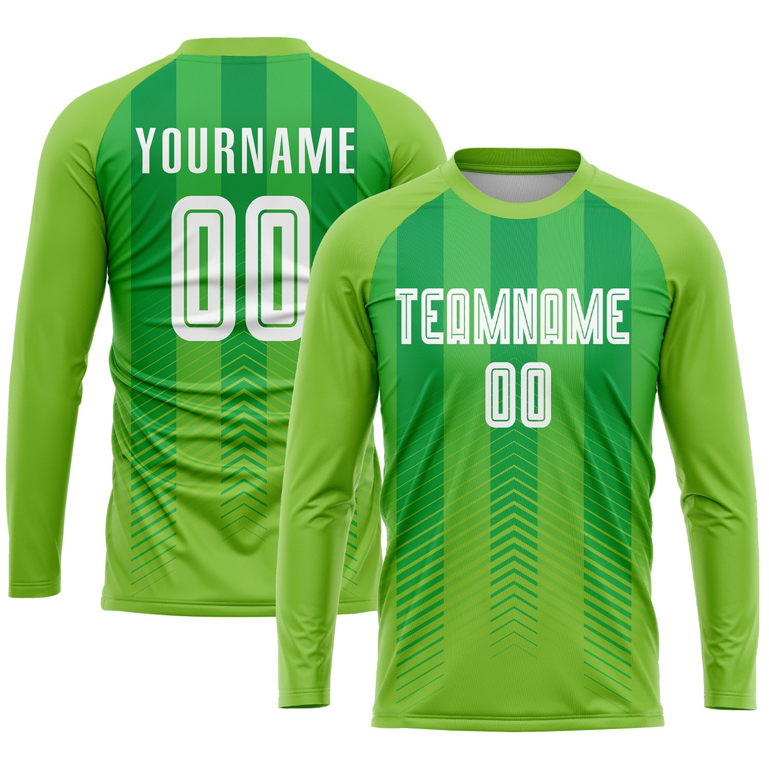 Custom Neon Green White-Kelly Green Sublimation Soccer Uniform Jersey - Sky-Custom