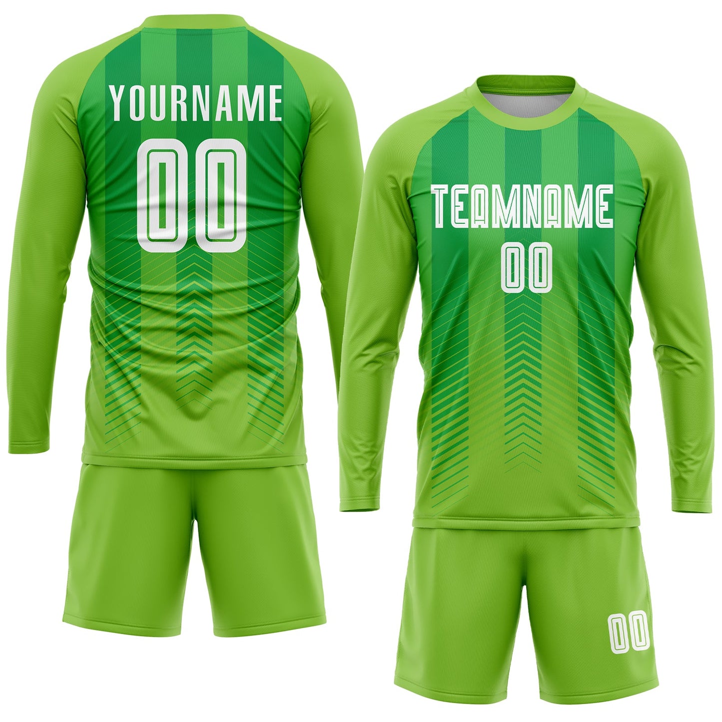 Custom Neon Green White-Kelly Green Sublimation Soccer Uniform Jersey - Sky-Custom