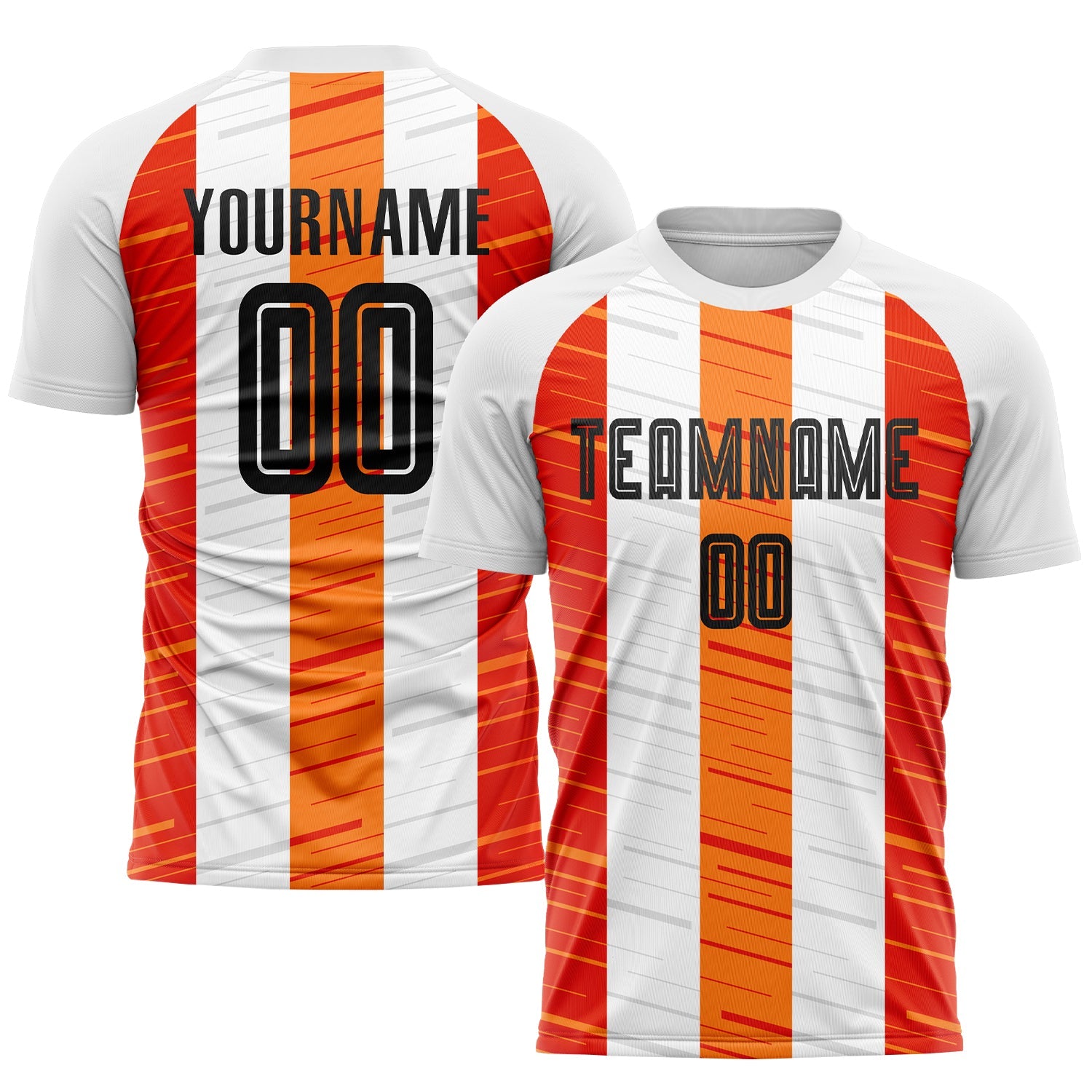 Custom White Black-Orange Sublimation Soccer Uniform Jersey - Sky-Custom