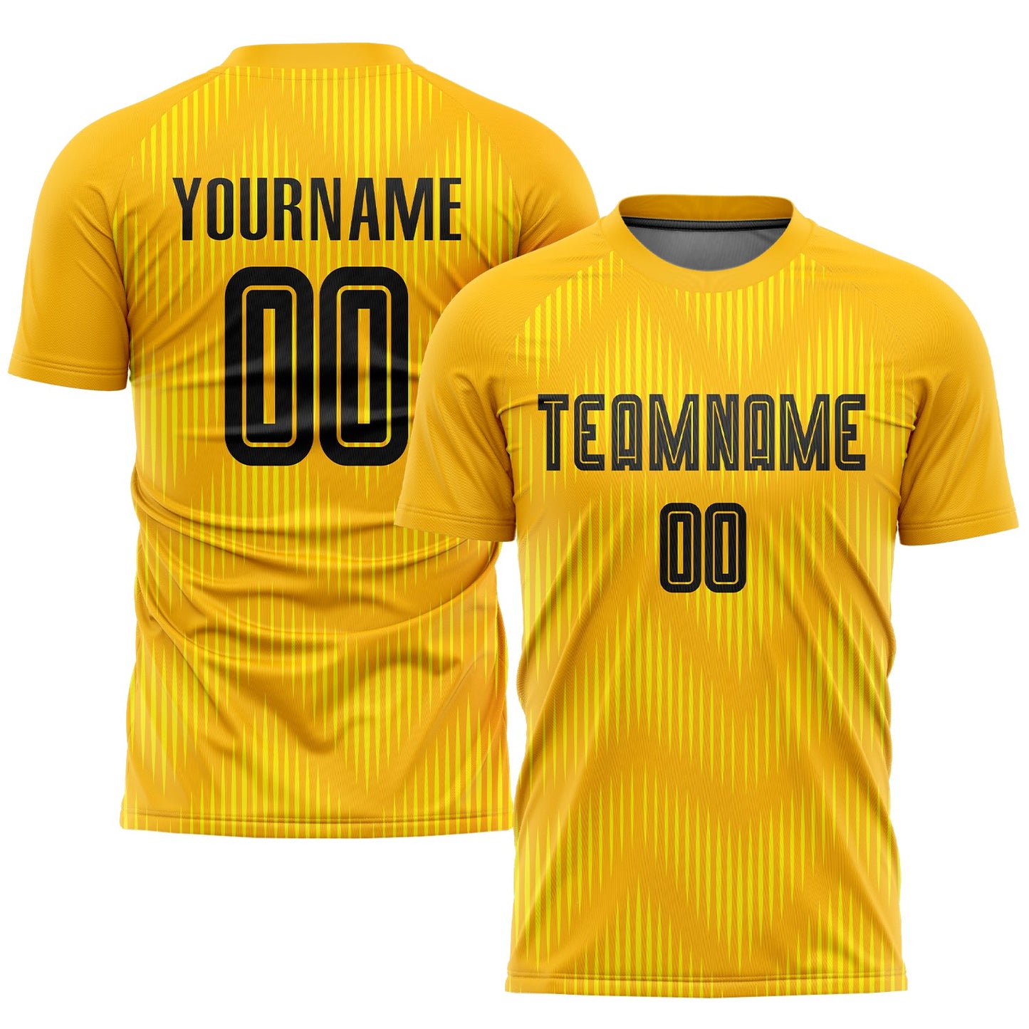 Custom Gold Black Sublimation Soccer Uniform Jersey - Sky-Custom