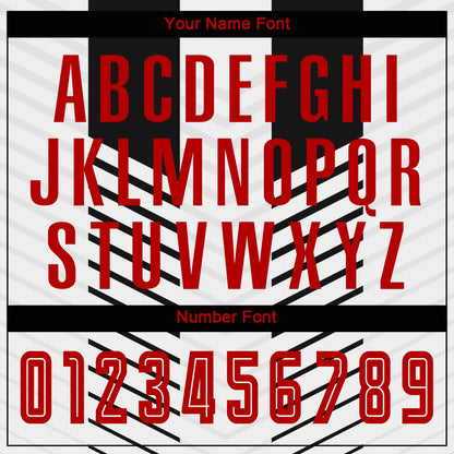 Custom Black Red-White Sublimation Soccer Uniform Jersey - Sky-Custom