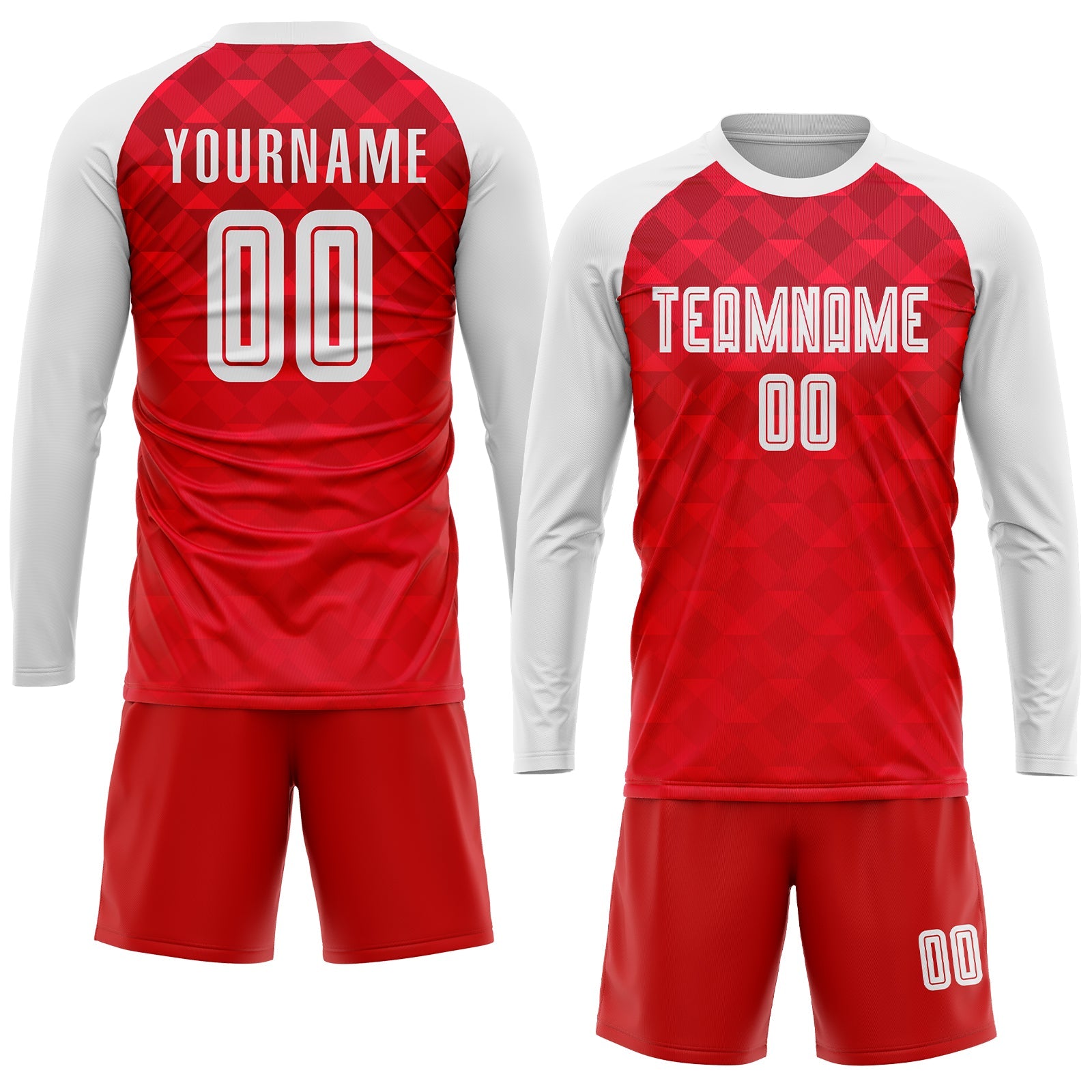 Custom Red White Away Sublimation Soccer Uniform Jersey - Sky-Custom