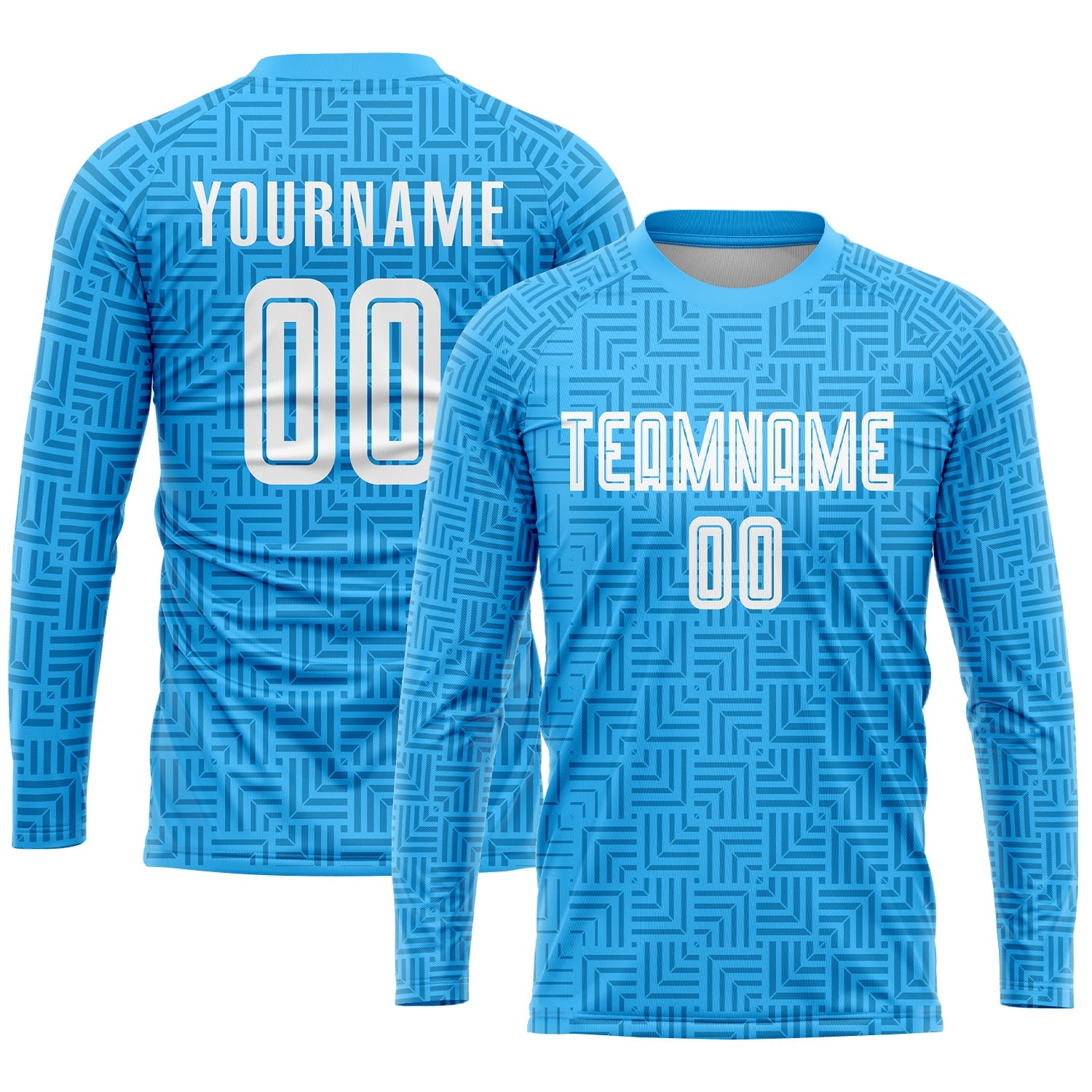 Custom Light Blue White Home Sublimation Soccer Uniform Jersey - Sky-Custom