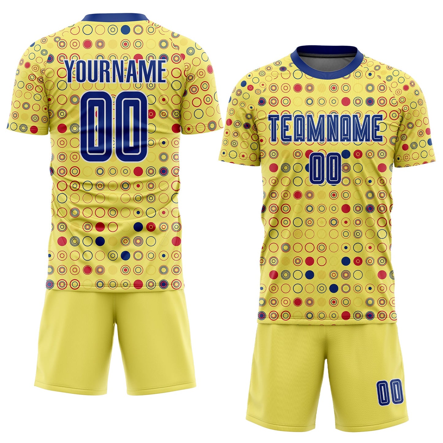Custom Gold Royal-White Away Sublimation Soccer Uniform Jersey - Sky-Custom