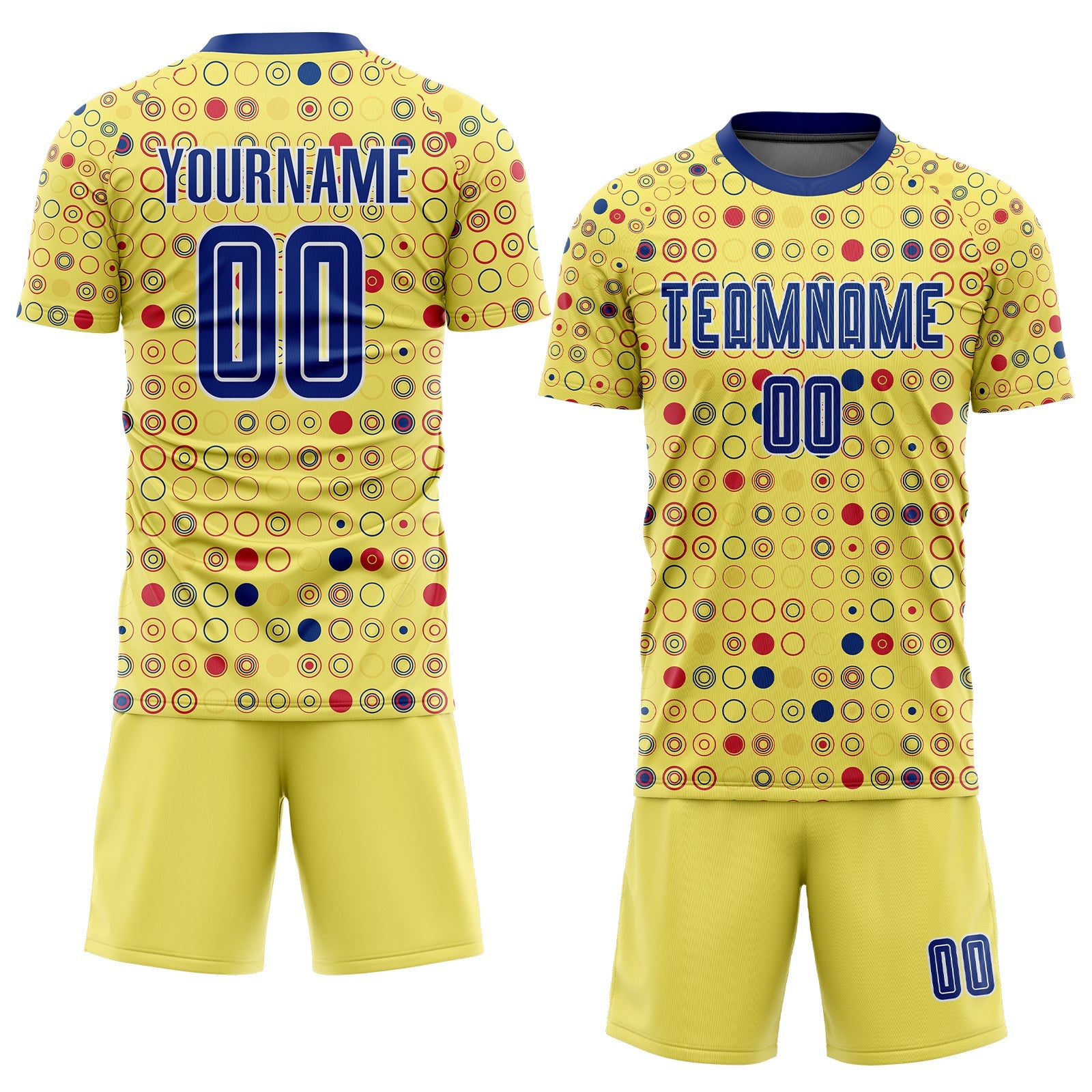 Custom Gold Royal-White Away Sublimation Soccer Uniform Jersey - Sky-Custom